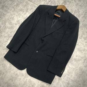 F ▼ 洗練されたデザイン!! 'イタリア製' BOSS HUGO BOSS ヒューゴボス ストライプ柄 PUREWOOL100% テーラードジャケット 2釦 size:40