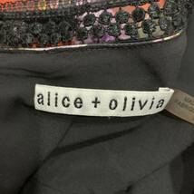 BB ▼ 都会のカジュアルウェア 'フラワーデザイン' alice + olivia アリス アンド オリビア 花柄 半袖 ワンピース size:0 トップス _画像7