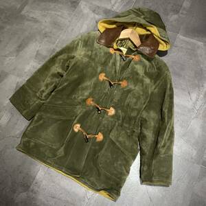 ZZ ▼ 洗練されたデザイン!! 'イタリア製' VERA PELLE 本革 レザー ダッフルコート size:40 レディース アウター 婦人服