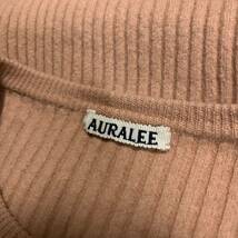 W ▼ 都会のカジュアルウェア '日本製' AURALEE オーラリー 長袖 ウール100% ニット ロング ワンピース size:1 レディース トップス 婦人服_画像6