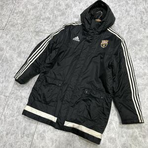 RR @ 15年製 '保温性抜群'『adidas アディダス』VHSCスタジアムジャケット / ベンチコート 大きいサイズ2XO 上着 アウター 古着 M64046