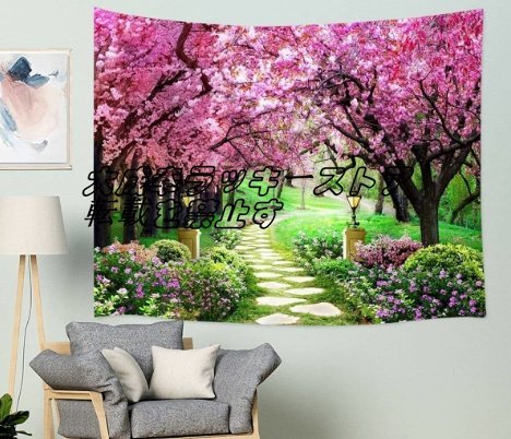 Tapestry Wall Hanging Wall Decoration Flowers Cherry Blossoms Cherry Blossom Trees Decoration Photo Background Photo Background Room Living Room Bedroom Painting Natural Landscape Stylish z2765, Tapestry, Wall Mounted, Tapestry, others