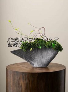 高品質　高級花器　芸術感　装飾品　花器＋木々の緑　事務所　茶室　リビング　書斎　サイズ：Ｓ z2312