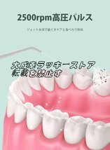 大好評☆口腔洗浄器 電動歯ブラシ 歯茎ケアー 歯間 歯垢洗浄 ジェットウォッシャー ポータブル 携帯型 280ML IPX7防水 z1795_画像5