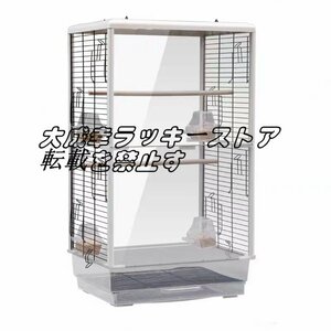 注目新作 大型鳥かご ゲージ ケージ バードゲージ 手乗りインコ オウム 鳥カゴ セキセイインコ 両面 クリアタイプ◆金網窓 透明 z1752