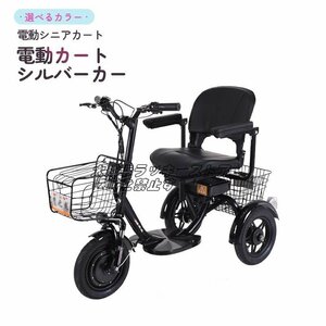 使い勝手！電動車椅子 三輪車 3輪車 電動シニアカート 電動カート シルバーカー サイドミラー 車椅子 電動車いす F205