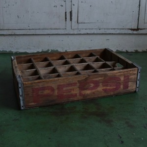 Vintage USA Bottle Crate 'PEPSI' ボトルクレート ペプシ コーラ ウッドボックス 木箱 ミルク アメリカ アンティーク ヴィンテージ Y-1777