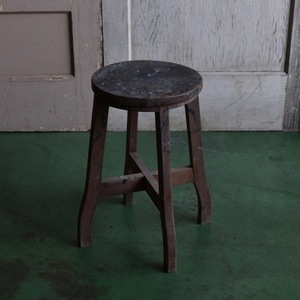 Vintage USA Circle Stool A スツール イス 木製 ウッド ペンキ タイ ディスプレイ インテリア アメリカ アンティーク ヴィンテージ Y-1811