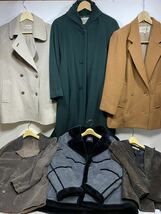 Christian Dior/Calvin Klein/vent du nord/maker's shirt 鎌倉/BALL/などウールコート ジャケットメンズレディース　まとめ売り6点セット_画像1