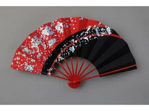 9003, Mai fan Japan dancing,.. for 29cm tent gram ., red, black . paint . capital fan box none 