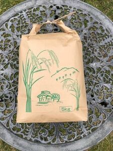 送料無料　新米　有機肥料　京都丹波産コシヒカリ　玄米　5kg （精米可）　令和5年度産美味しいお米 　