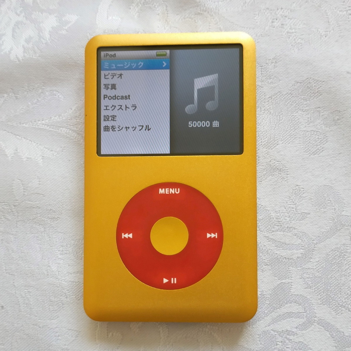 iPod classic 256GB 大容量 バッテリー スケルトン 透明 5th gen