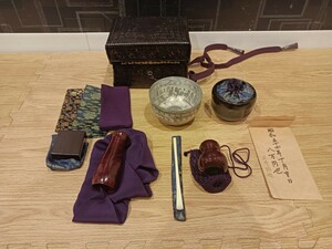 nn0202 280 ★美品★ 御所籠 茶道道具 一式 おまとめセット 中古 現状品 保管品 茶道具 煎茶道具 茶器 茶碗 棗 茶籠 茶杓