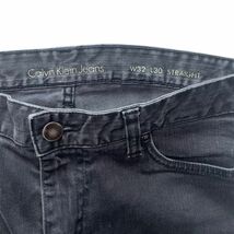 Calvin Klein Jeans カルバンクライン ジーンズ STRAIGHT ストレート デニム パンツ ジーンズ ジーパン ストレッチ入 W32 L30 ブラック系_画像6
