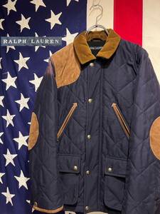 ★RALPH LAUREN★ラルフローレン★90s★00s★インパクト21★ハンティングジャケット★キルティング★中綿★エルボーパッチ★牛革★11サイズ