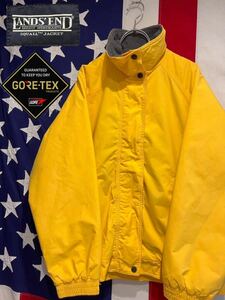 ★LANDS´END★ランズエンド★90s★GORE-TEX★POLARTEC★裏地フリース★ナイロンジャケット★イエロー★黄色★M-L相当★ヴィンテージ★