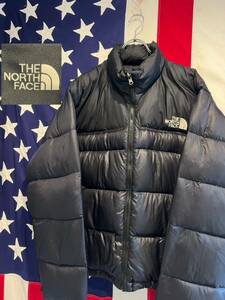 ★THE NORTH FACE★ノースフェイス★90s★YKKジッパー★ヌプシ★ダウンジャケット★ナイロン★ブラック★黒★Lサイズ★ヴィンテージ★