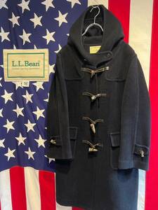 ★L.L.Bean★エルエルビーン★90s★ダッフルコート★フード★ウール★アウター★シンプル★ネイビー★紺★Mサイズ★ヴィンテージ★