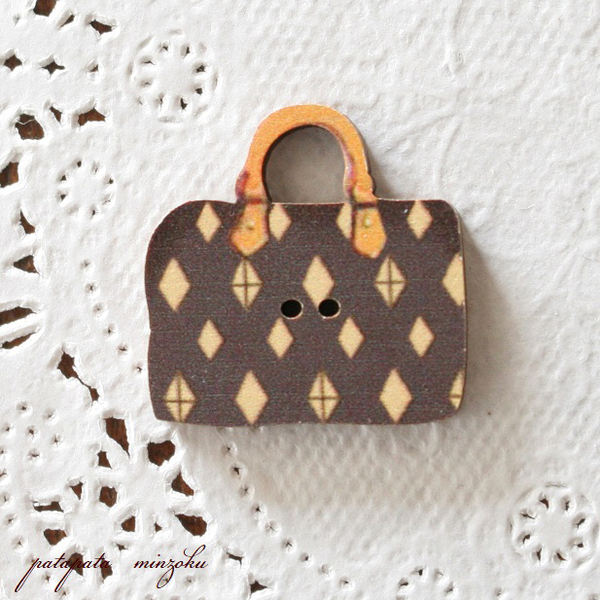 フランス BAG フランス 製 木製ボタン アトリエ ボヌール ドゥ ジュール 雑貨 パタミン ボタン 刺繍 ハンドメイド 小物
