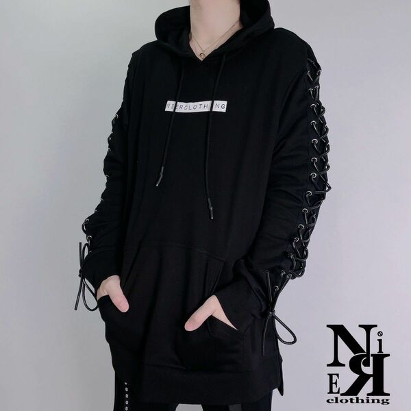 NieR ニーア BRAID BLACK PULLOVER PARKA