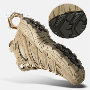 ミリタリーブーツ メンズ タクティカルブーツ デザートブーツ アウトドア 登山靴 作業靴 防滑 耐磨耗 24.5cm~28.5cm ベージュの画像10