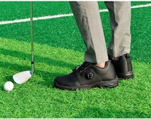 正規品 ゴルフシューズ メンズ 運動靴 ウォーキングシューズ 超軽量 履きやすい アウトドア ダイヤル式 防水防滑 耐磨 絶賛 赤 24.5~27.5cm_画像6