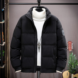 メンズ ダウンジャケットブルゾン キルティング 中綿ジャケット コート冬 アウター 防風 防寒 ジャンパー シンプル 大きいサイズ M~5XL 黒