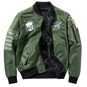 欧米 両面服 リバーシブル 空軍 NASA フライトジャケット スタジャン ミリタリージャケット メンズ アウター新品 M~6XL グリーン