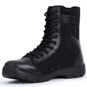  combat boots slip prevention wear resistance Survival is ikatto military side Zip outdoor bike 24cm~28cm black 