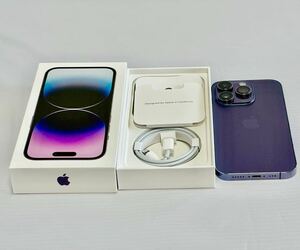 iPhone 14 pro 256GB Deep Purple (ディープパープル) バッテリー容量91% SIM フリー (Apple Store購入品)