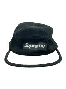 Supreme◆17SS/Pique Angler Camp Cap/キャップ/-/ブラック/無地/メンズ