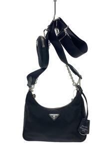 PRADA◆ショルダーバッグ/ナイロン/BLK/1BH204