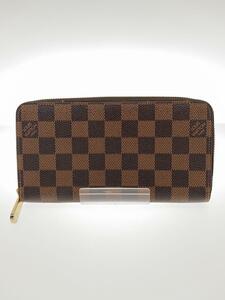 LOUIS VUITTON◆2)ジッピー・ウォレット_ダミエ・エベヌ_BRW_ブラウン/PVC/BRW/総柄/レディース