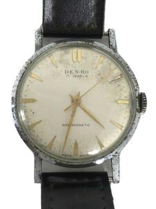 DENRO/50s/17 stone / hand winding wristwatch / analogue /SS