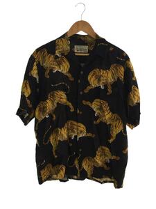 WACKO MARIA◆アロハシャツ/M/レーヨン/BLK/アニマル/DABO SHIRT/19SS