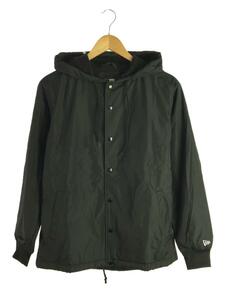 NEW ERA◆ジャケット/S/ポリエステル/BLK/無地/chillax hooded coach jacket