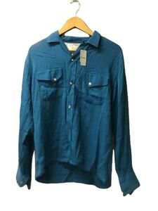 40s~/vintage/ウエスタンオープンカラーシャツ/長袖シャツ/-/レーヨン/BLU/無地