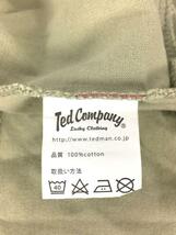 TED MAN(TED COMPANY)◆長袖Tシャツ/M/コットン/カーキ/袖プリント_画像4