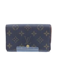 LOUIS VUITTON◆ポルト・モネ・ビエ・トレゾール_モノグラム・キャンバス_BRW/PVC/BRW/総柄/レディース