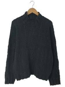 RRL◆セーター(厚手)/L/コットン/BLK/ROLLNECK PULLOVER SWEATER/インディゴコットン