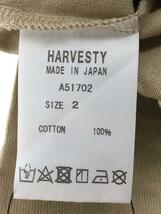 HARVESTY◆Tシャツ/2/コットン/BEG/A51702/モックネック_画像4