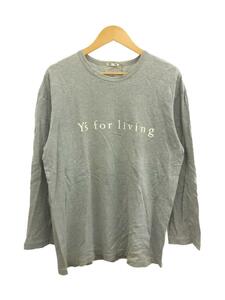 Y’s for living◆ワイズフォーリビング/長袖Tシャツ/L/コットン/グレー/プリント