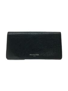 BALENCIAGA◆長財布/レザー/BLK/無地/メンズ/542008・1000・Ｔ・555583