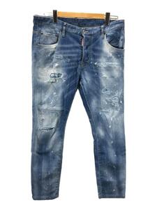 DSQUARED2◆ボトム/52/コットン/BLU/無地/S74LB0996