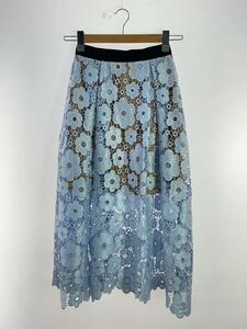 self-portrait◆FLOWER FARDEN GUIPURE SKIRT/ロングスカート/2/ポリエステル/BLU/SP10-029S