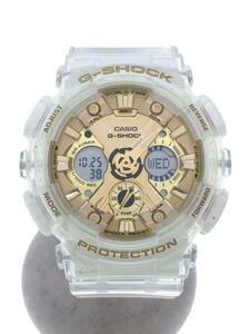 CASIO◆クォーツ腕時計_G-SHOCK/デジタル/ラバー/GLD/CLR