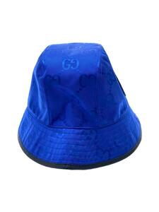 GUCCI◆Off The Grid Bucket Hat/ハット/L/ナイロン/BLU/総柄/メンズ