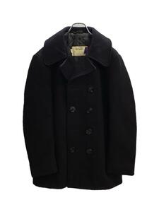 Schott◆U.S. 740N PEA JACKET/40/ウール/NVY/無地