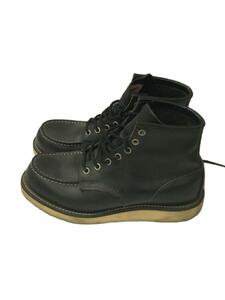 RED WING◆レースアップワークブーツ/レースアップブーツ/25cm~26cm/BLK/レザー