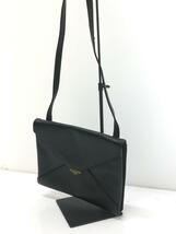 LANCEL◆ショルダーバッグ/レザー/BLK_画像2